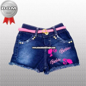 Shortinhos Jeans Infantil P/M/G/GG 4 a 8 Anos