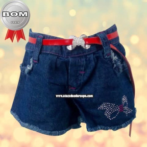 Shortinhos Jeans Infantil P/M/G/GG 4 a 8 Anos