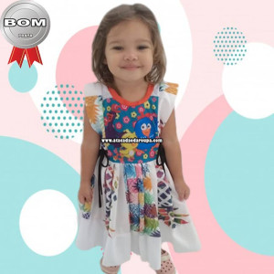 Vestido Infantil Personagens 2 a 4 Anos