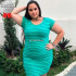 Vestidos Listrados Plus Size Fio Torcido