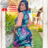 Vestido de Malha Canelada Estampado G Vestido de Malha Canelada Estampado G