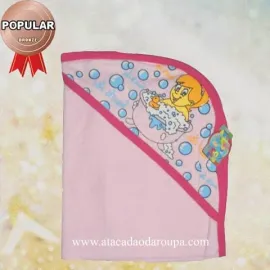 Toalha De Banho Para Bebê Com Capuz 55X62 CM