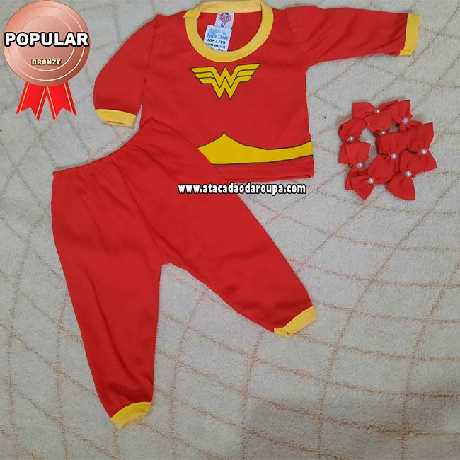 Conjunto Bebê Menina Personagens Algodão RN Conjunto Bebê Menina Personagens Algodão RN