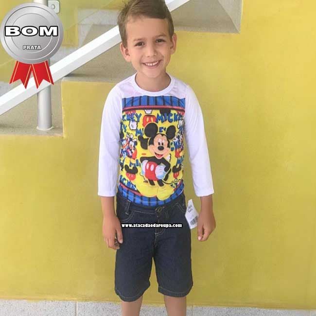 Bermuda Jeans Infantil com Regulador 1 a 4 anos Bermuda Jeans Infantil com Regulador 1 a 4 anos