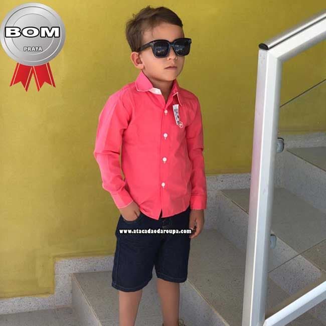 Bermuda Jeans Infantil com Regulador 1 a 4 anos Bermuda Jeans Infantil com Regulador 1 a 4 anos