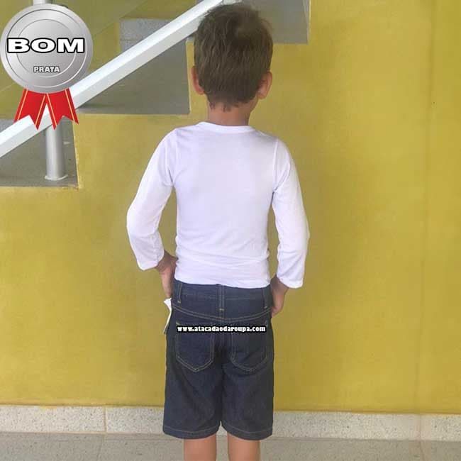 Bermuda Jeans Infantil com Regulador 1 a 4 anos Bermuda Jeans Infantil com Regulador 1 a 4 anos