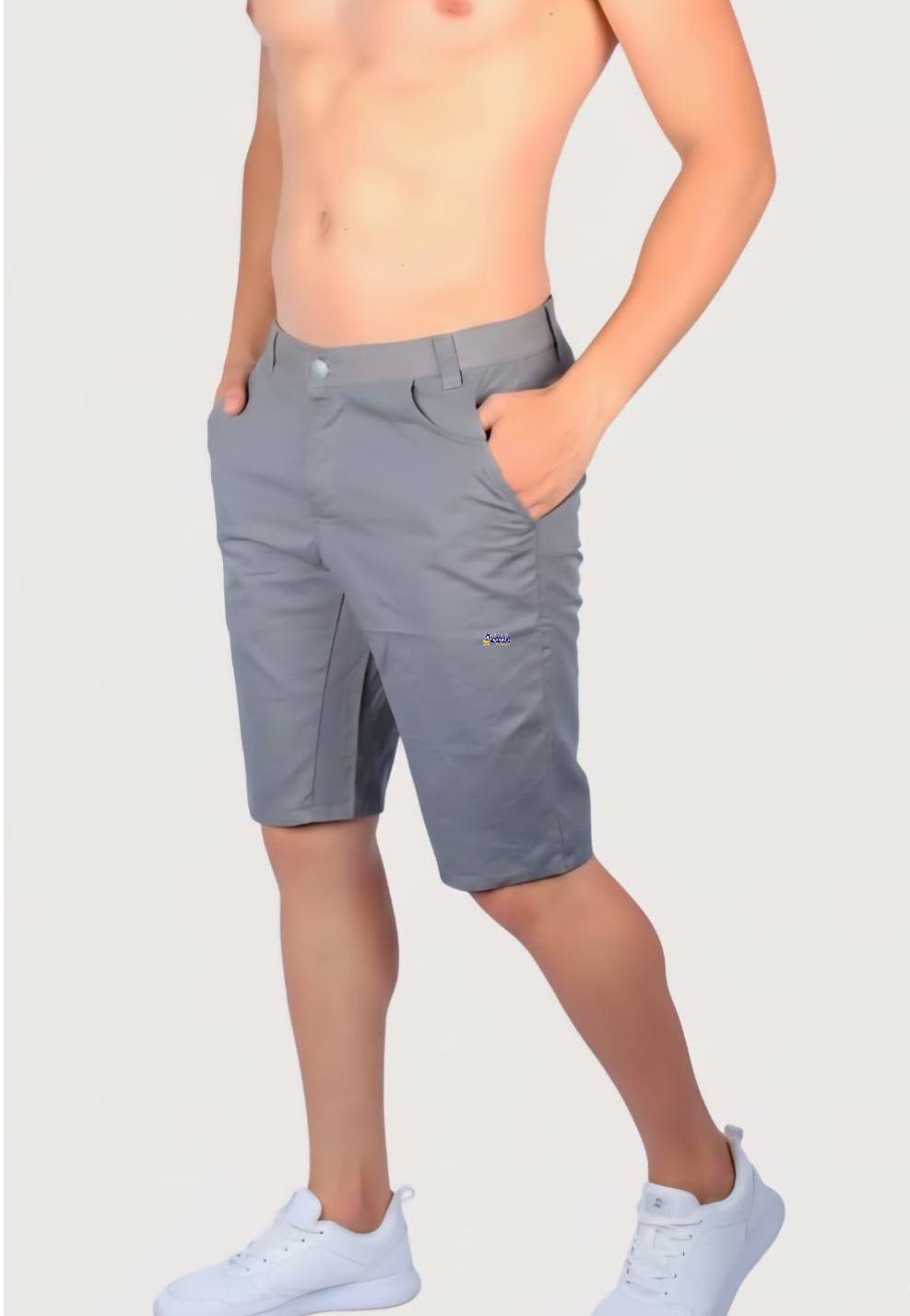 Bermuda Brim Colorida Adulto Lisa Bermuda Brim Colorida Adulto Lisa