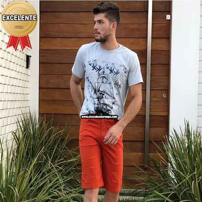 Bermuda Brim Destroyed com Lycra Bermuda Brim Destroyed com Lycra