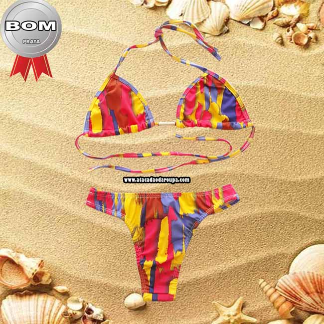 Biquini Cortininha Babado e Fio Dental Biquini Cortininha Babado e Fio Dental