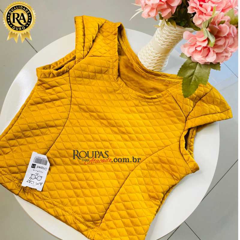 Blusa Cropped Feminina Em Matelassê Blusa Cropped Feminina Em Matelassê