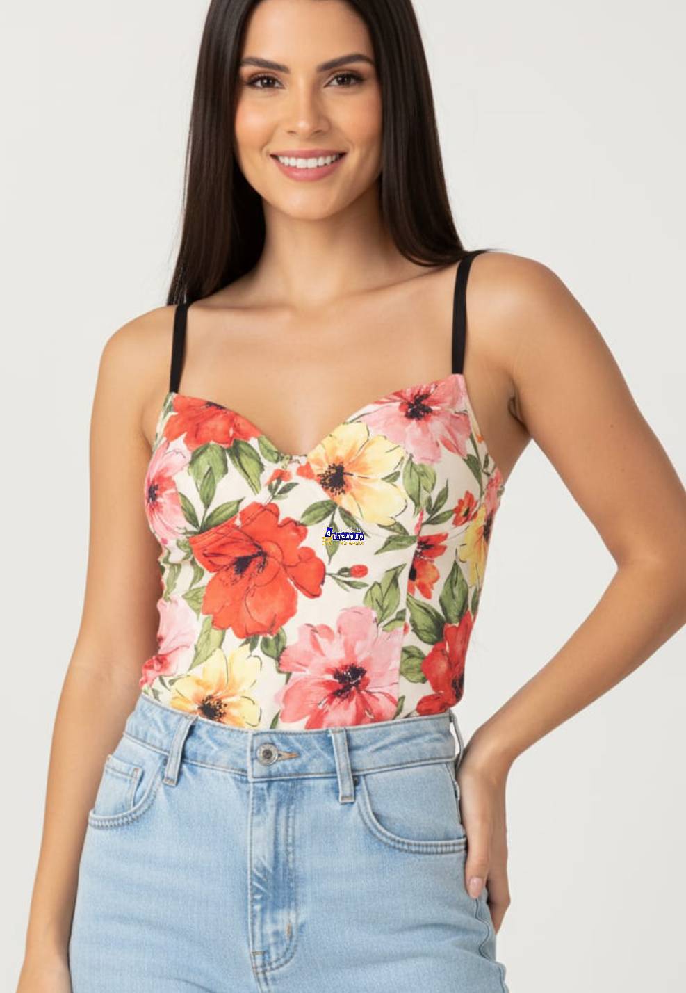 Blusa Alcinha Com Bojo Estampada