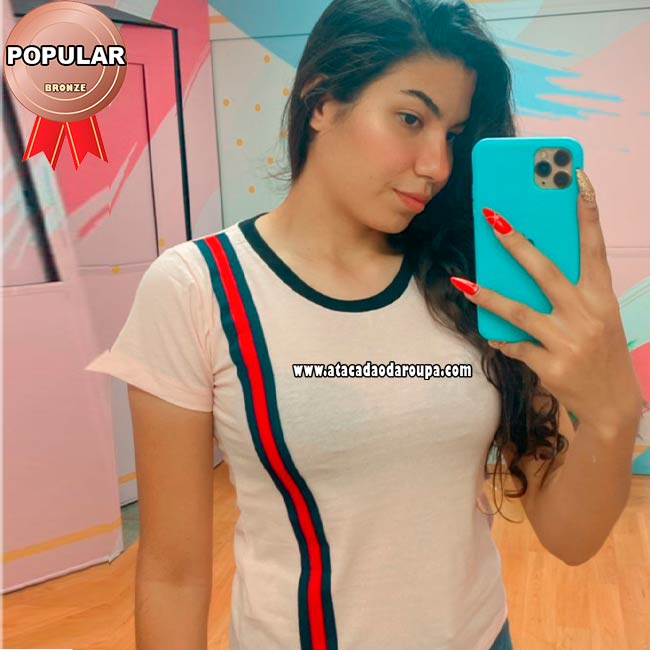 Blusa Lisa com Faixa Algodão Blusa Lisa com Faixa Algodão