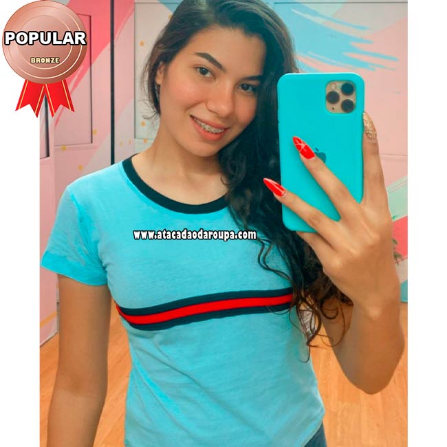 Blusa Lisa com Faixa Algodão Blusa Lisa com Faixa Algodão