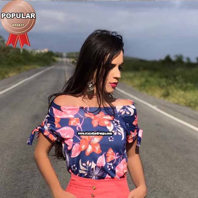 Blusa Feminina Malha Leila M Blusa Feminina Malha Leila M