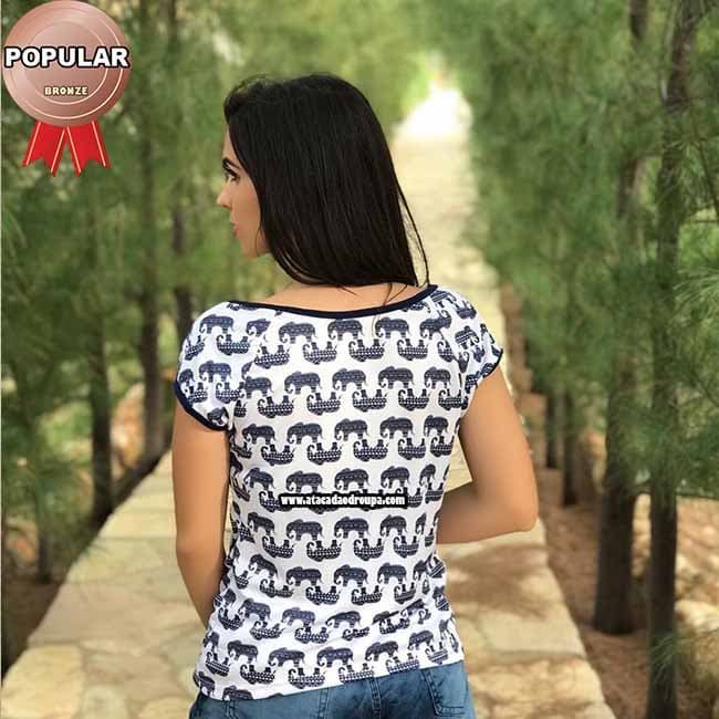 Blusa Feminina Malha Leila M Blusa Feminina Malha Leila M