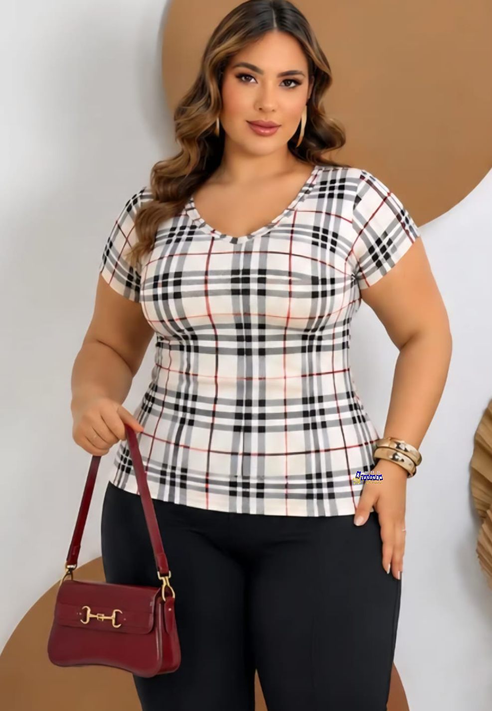 Blusa Feminina Xadrez
