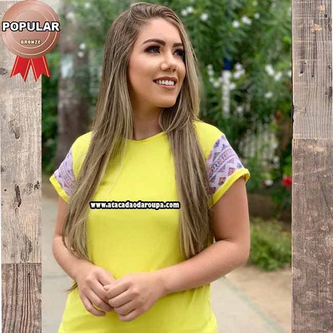 Blusa Fio Torcido com Renda G Blusa Fio Torcido com Renda G