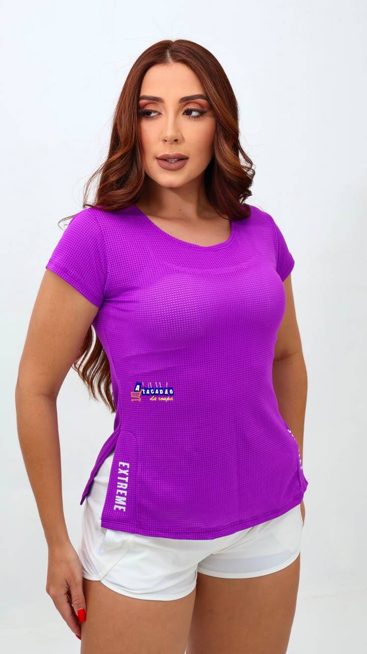 Blusa Fitness Feminina Dry Fit Poliamida Blusa Fitness Feminina Dry Fit Poliamida
