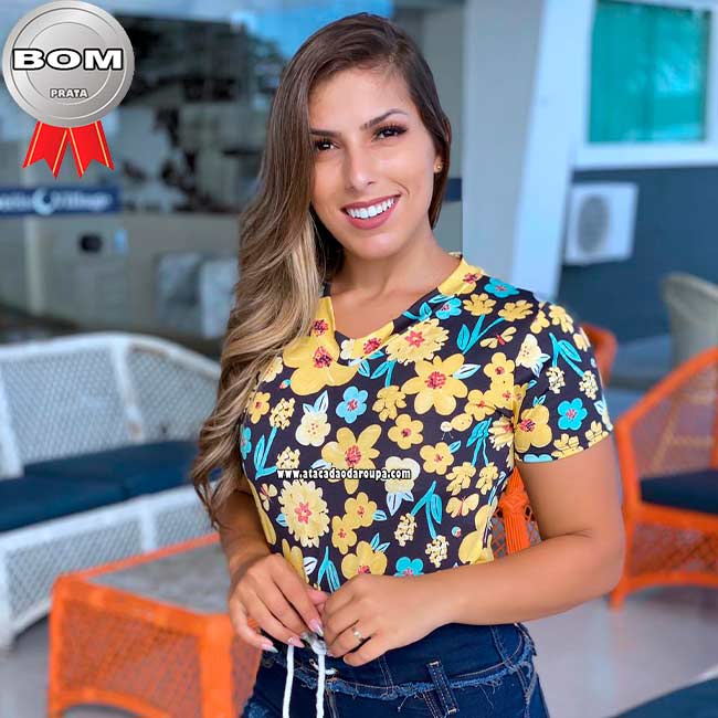 Blusa Malha Leila Sortidas M/G Blusa Malha Leila Sortidas M/G