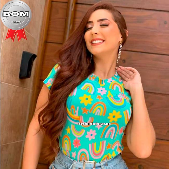 Blusas Estampadas de Malha Leila Blusas Estampadas de Malha Leila