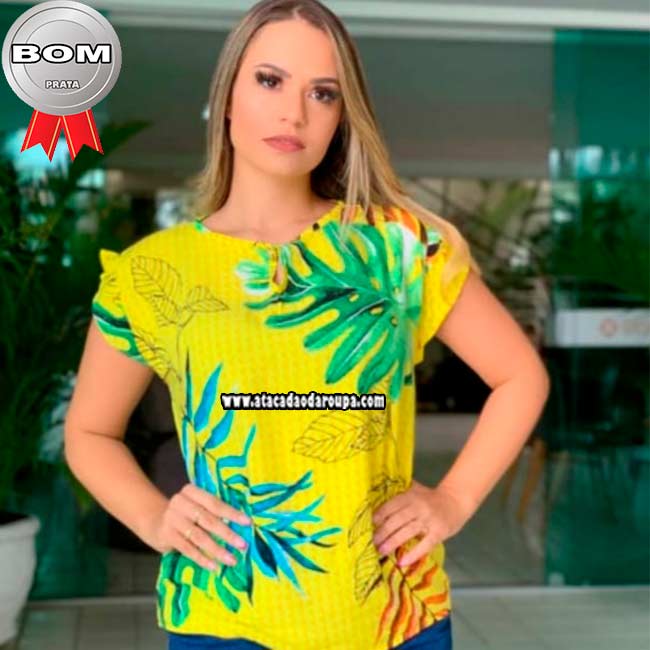 Blusa Crepe Lisa Renda Guipir Blusa Crepe Lisa Renda Guipir