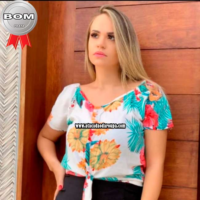 Blusa Crepe Lisa Renda Guipir Blusa Crepe Lisa Renda Guipir