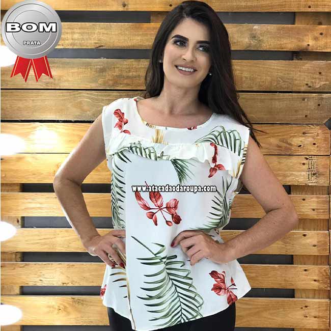 Blusa Crepe Lisa Renda Guipir Blusa Crepe Lisa Renda Guipir