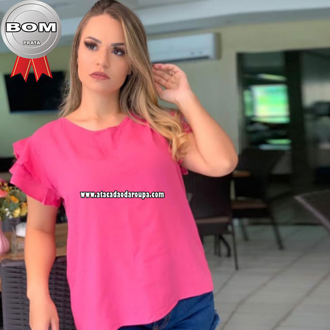 Blusa Crepe Lisa Renda Guipir Blusa Crepe Lisa Renda Guipir