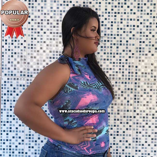 Blusas Suplex Misto Estampadas M/G Blusas Suplex Misto Estampadas M/G