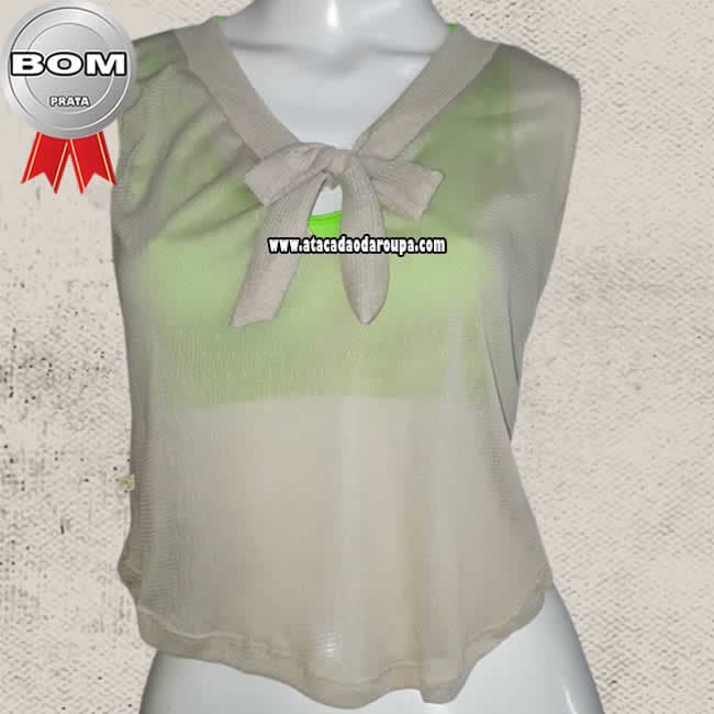 Blusas Cropped malha Tule Lycra M Blusas Cropped malha Tule Lycra M