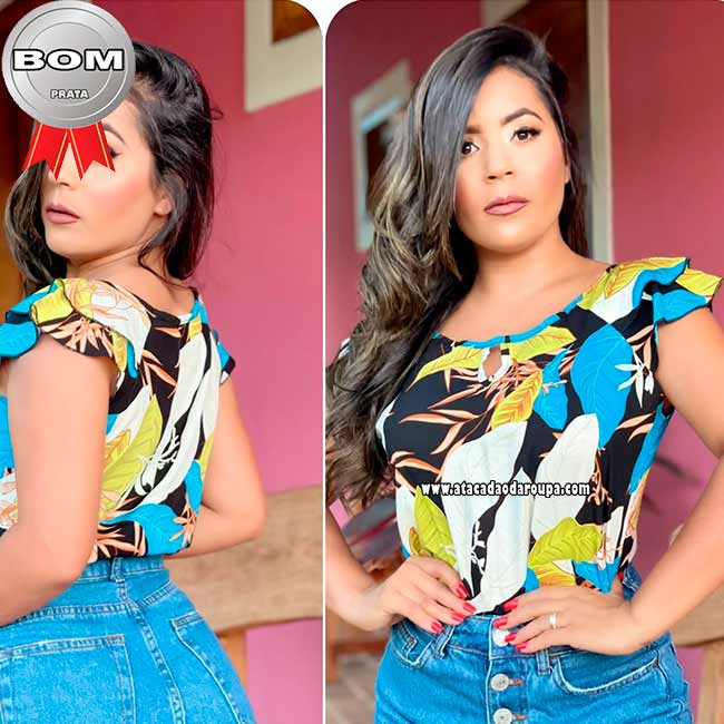 Blusas Lisas e Estampadas Viscose M Blusas Lisas e Estampadas Viscose M