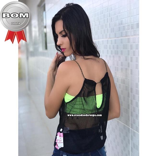 Blusas Cropped malha Tule Lycra M Blusas Cropped malha Tule Lycra M