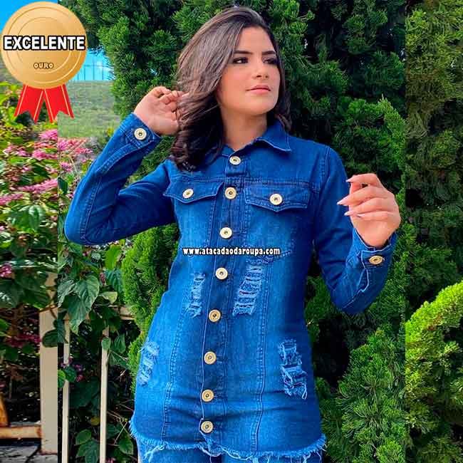 Jaqueta Jeans Slim M/G/GG Jaqueta Jeans Slim M/G/GG