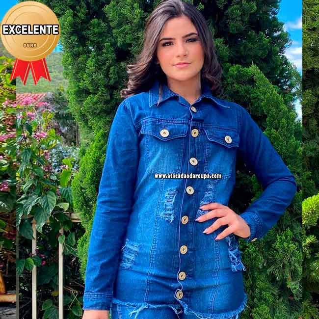 Jaqueta Jeans Slim M/G/GG Jaqueta Jeans Slim M/G/GG