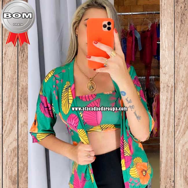 Kimono com Top M Kimono com Top M