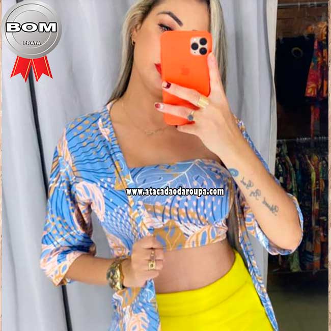 Kimono com Top M Kimono com Top M