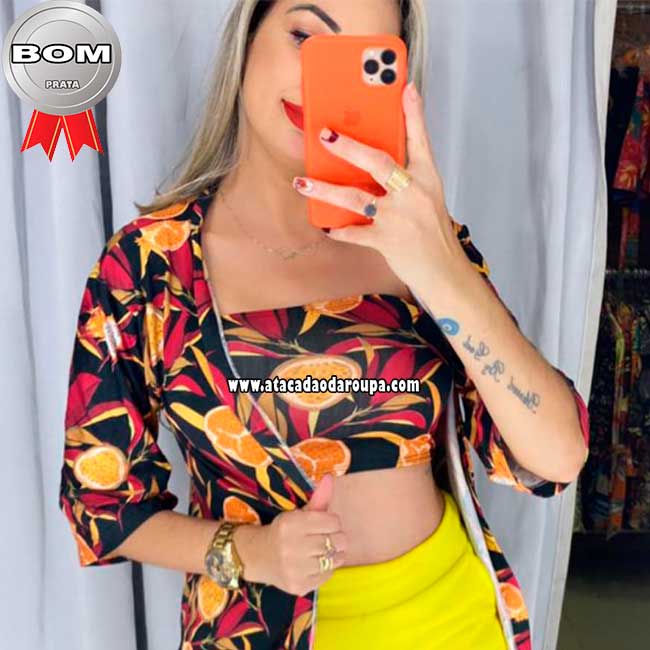 Kimono com Top M Kimono com Top M