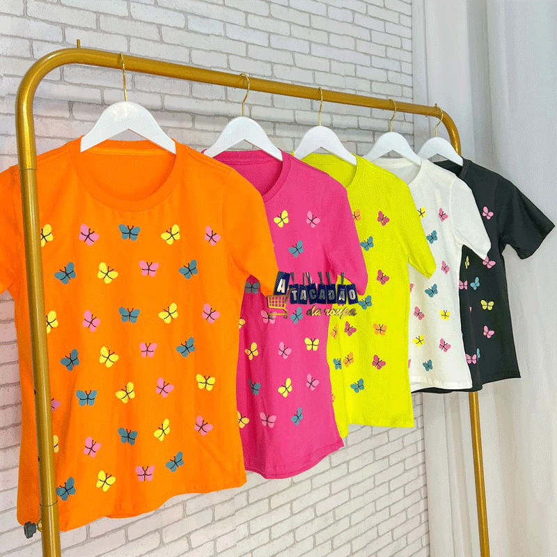 Tshirt Feminina Algodão Estampa Total Tshirt Feminina Algodão Estampa Total