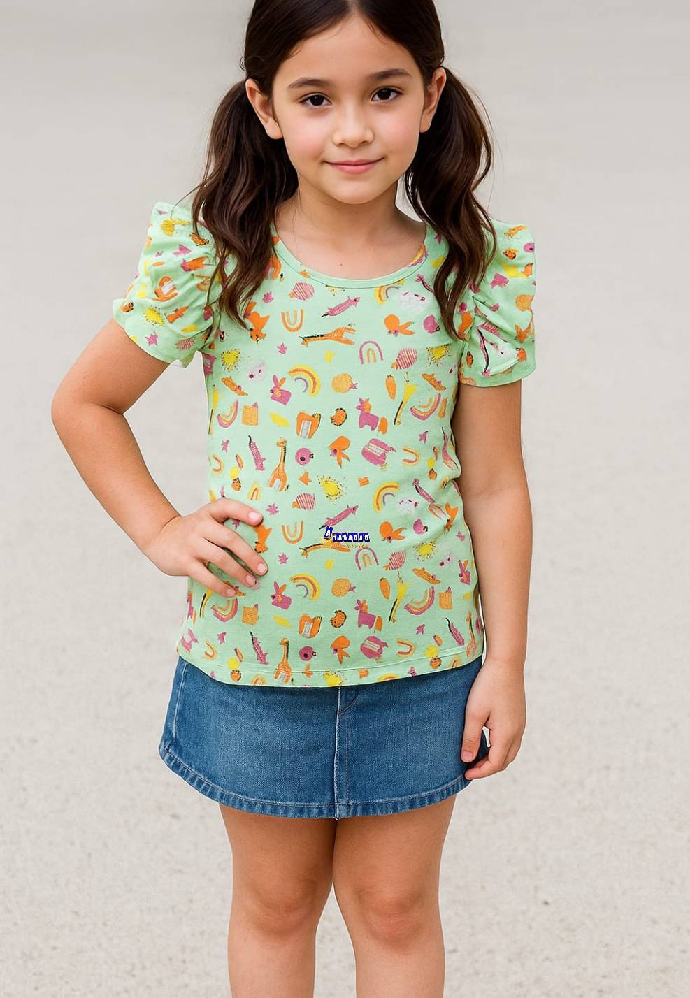 Blusas Infantil Estampada Com Manga