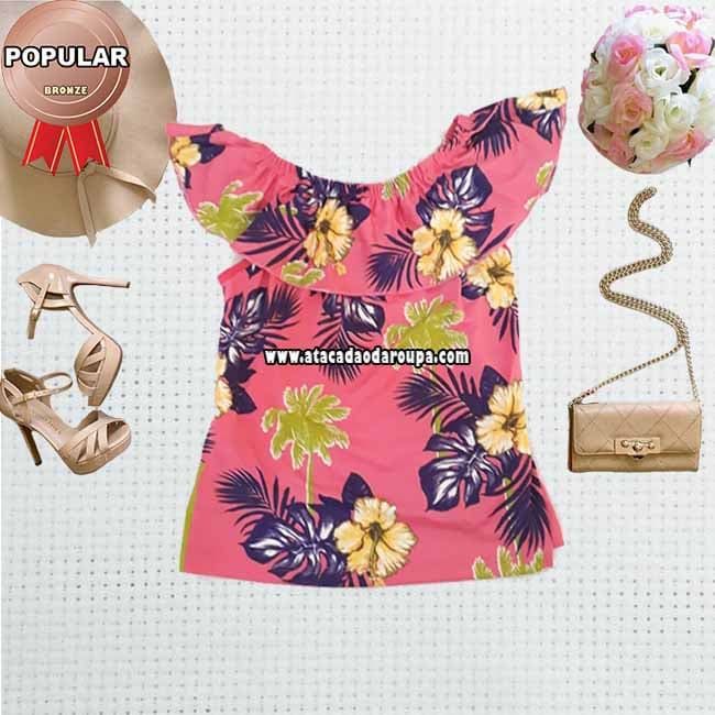 Blusa Feminina Malha Leila M Blusa Feminina Malha Leila M