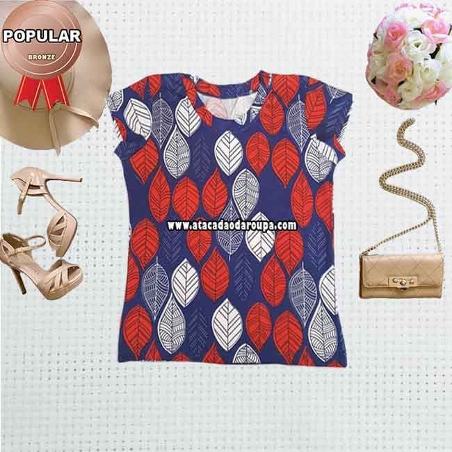 Blusa Feminina Malha Leila M Blusa Feminina Malha Leila M