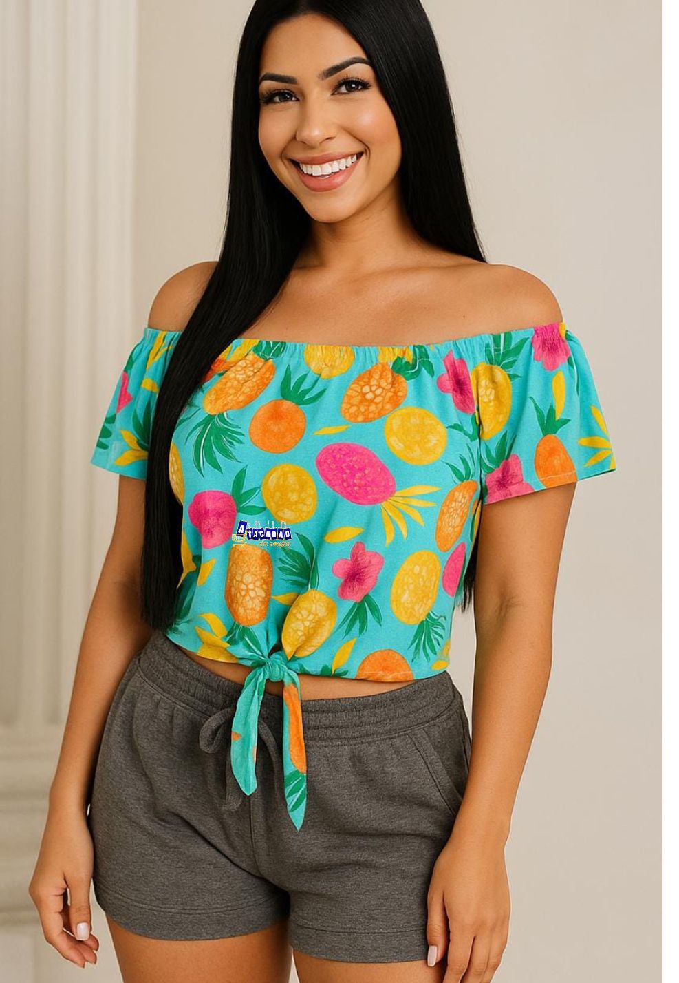 Blusas Em Malha Estampas Frutas