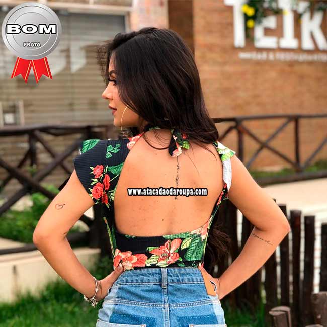 Body Estampado Malha Canelada M Body Estampado Malha Canelada M