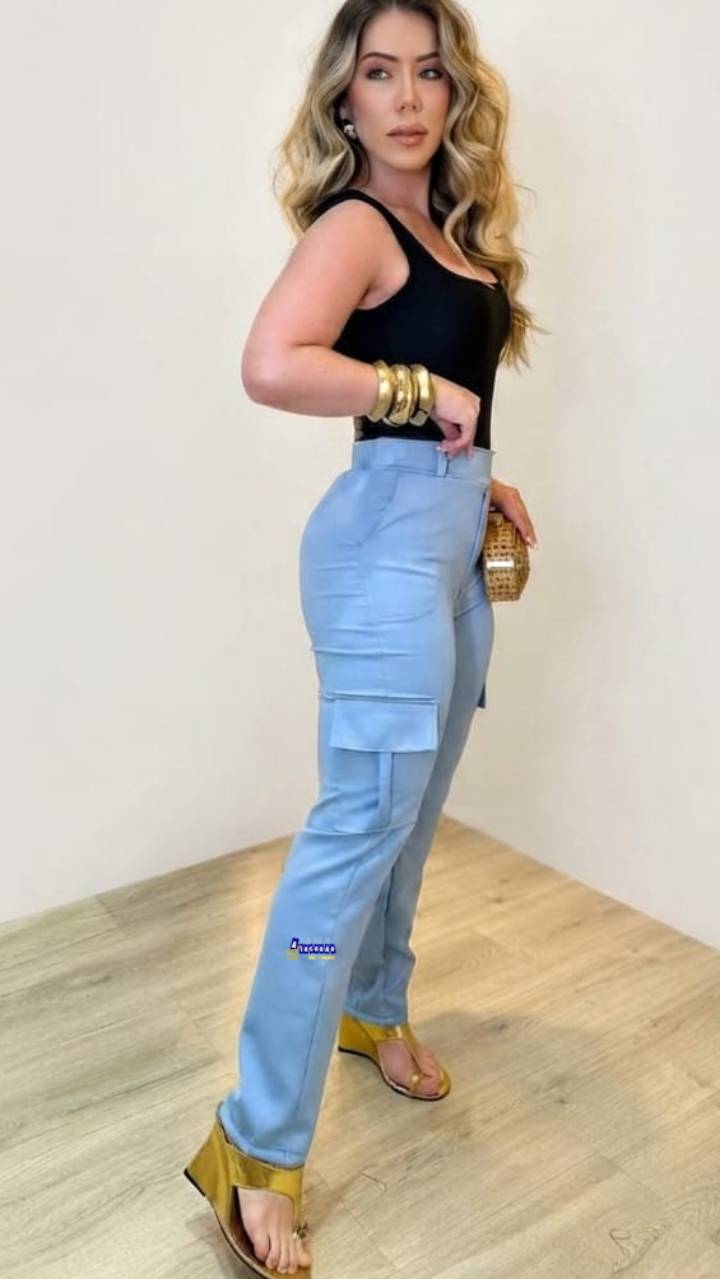 Calça Cargo Feminina Alfaiataria Calça Cargo Feminina Alfaiataria