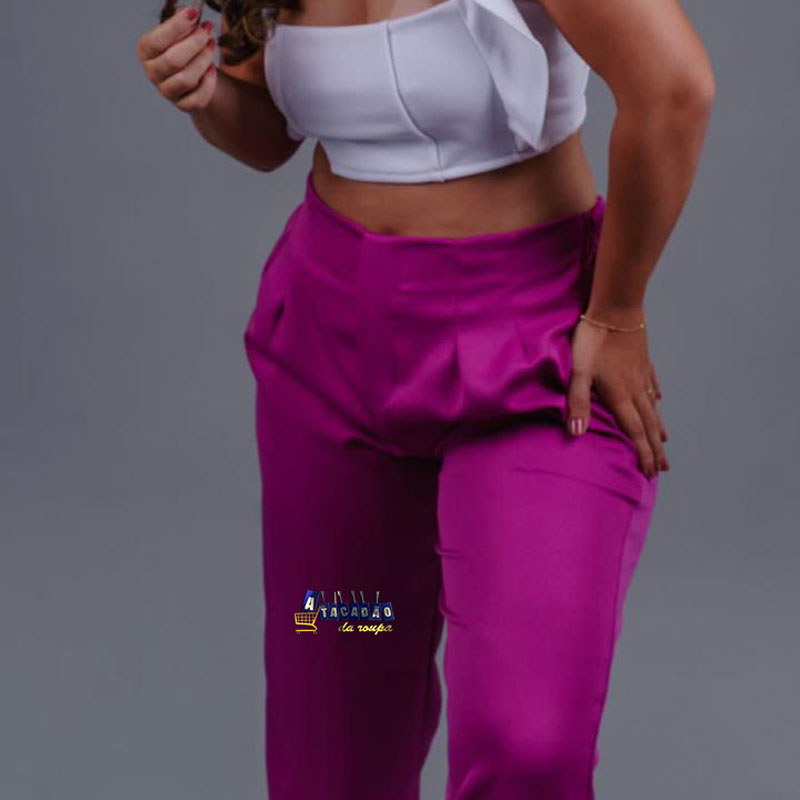 Calça Crepe Alfaiataria Zra Calça Crepe Alfaiataria Zra