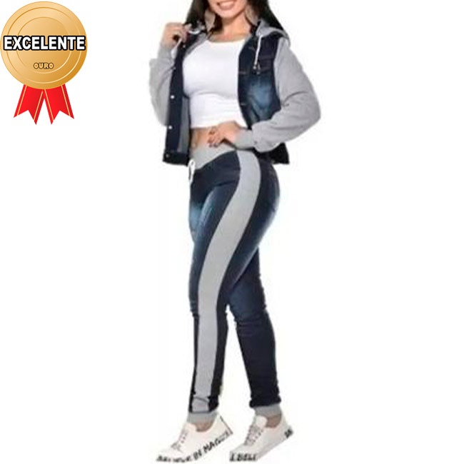 Calça Jeans com Ribana Calça Jeans com Ribana