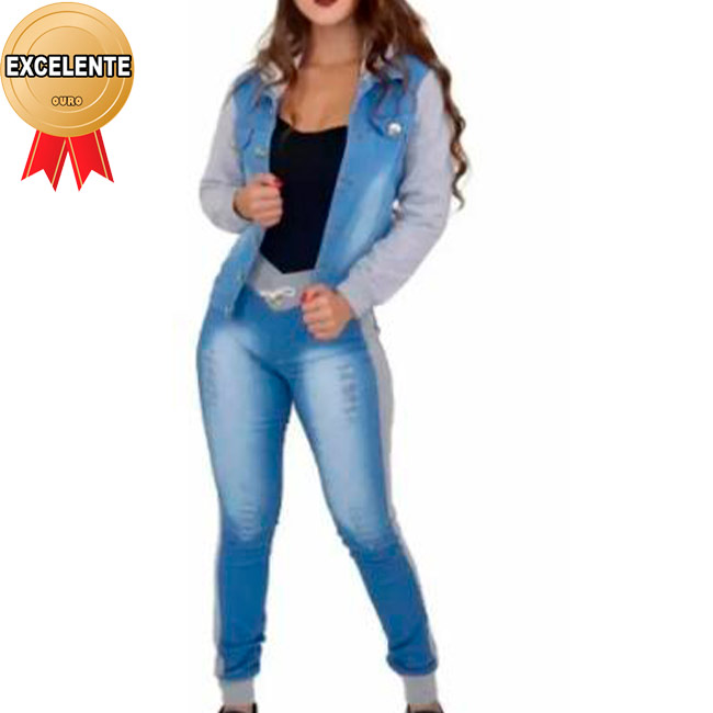 Calça Jeans com Ribana Calça Jeans com Ribana