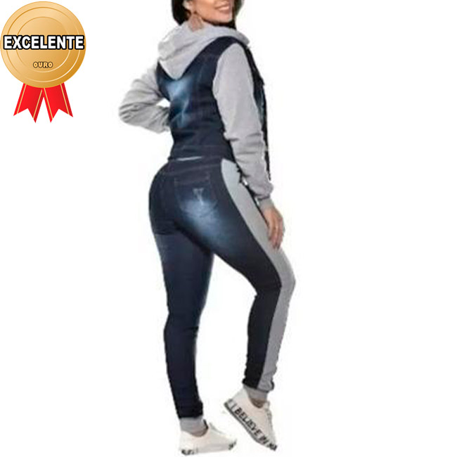 Calça Jeans com Ribana Calça Jeans com Ribana