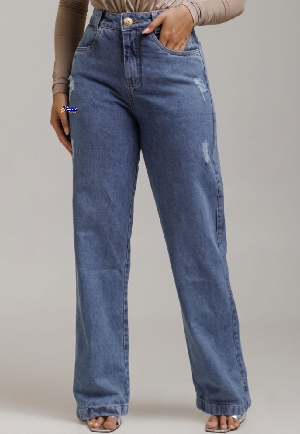 Calça Jeans Feminina WideLeg Calça Jeans Feminina WideLeg
