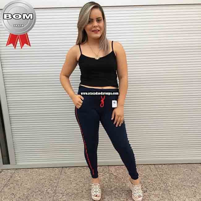 Calça Moletinho Cós Ribana P/M Calça Moletinho Cós Ribana P/M